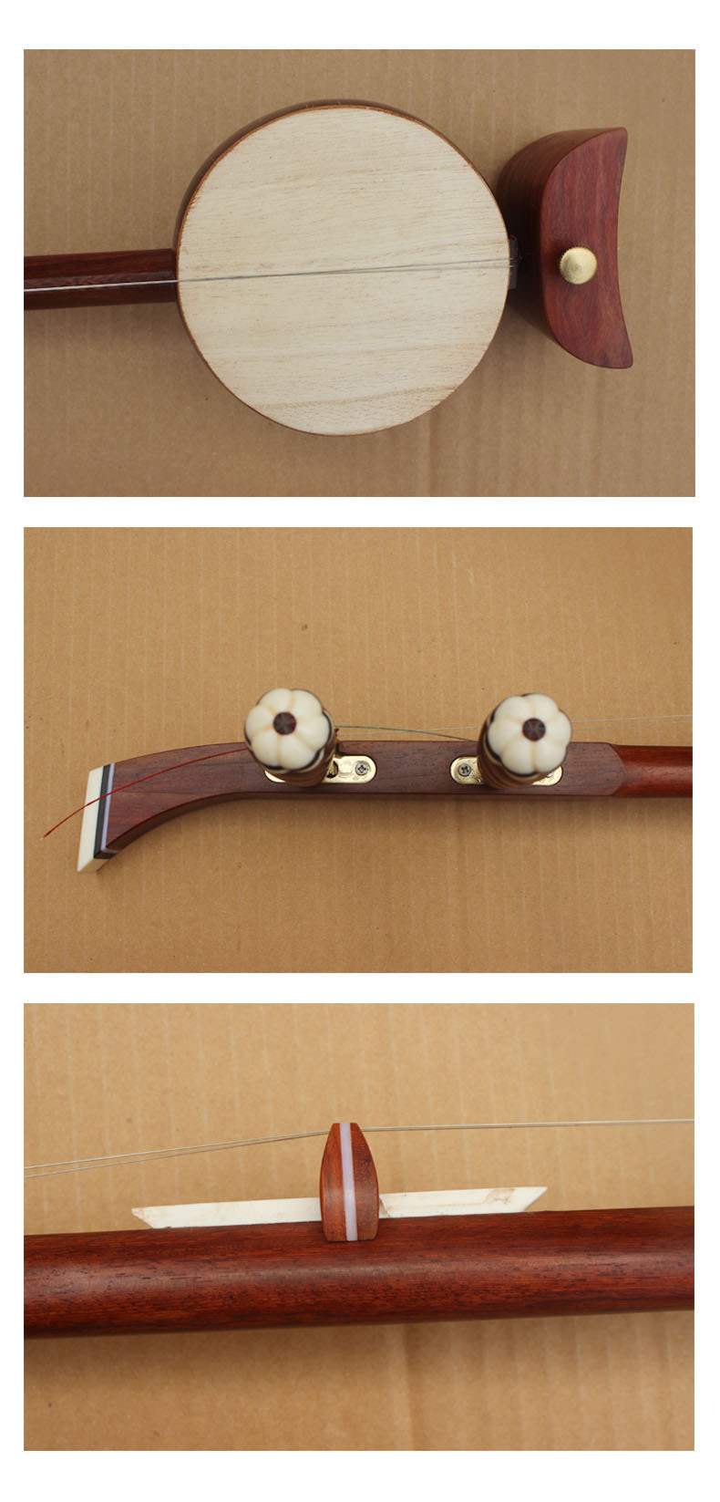 厂家直销专业红檀木板胡平头高音中音低音评剧歌曲豫剧秦腔乐器