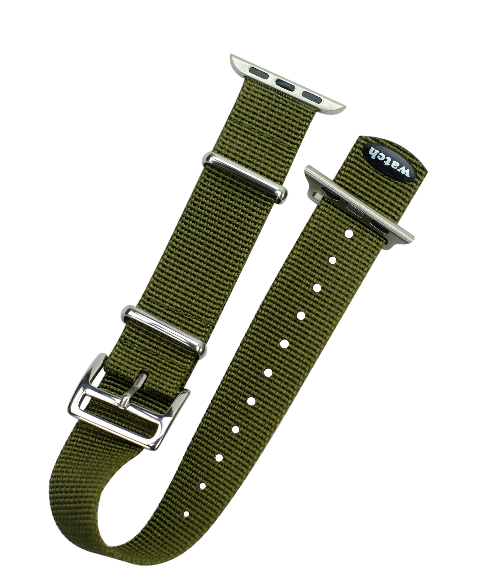 适用于apple watch1/2/3/4代尼龙表带 dw款尼龙回环一体式表带