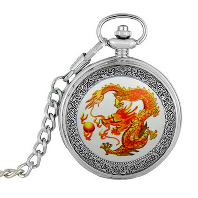 龙凤大怀表批发 厂家直销diy大怀表 吉祥怀表 火龙怀表
