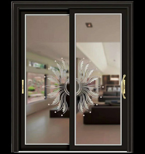 格菲尼定制黑色推拉门钛镁铝合金厨房门中空玻璃隔音吊趟门隔断门