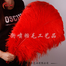 厂家批发 红色鸵鸟羽毛 15-80cm尺寸婚礼路引桌花婚庆装饰鸵鸟毛