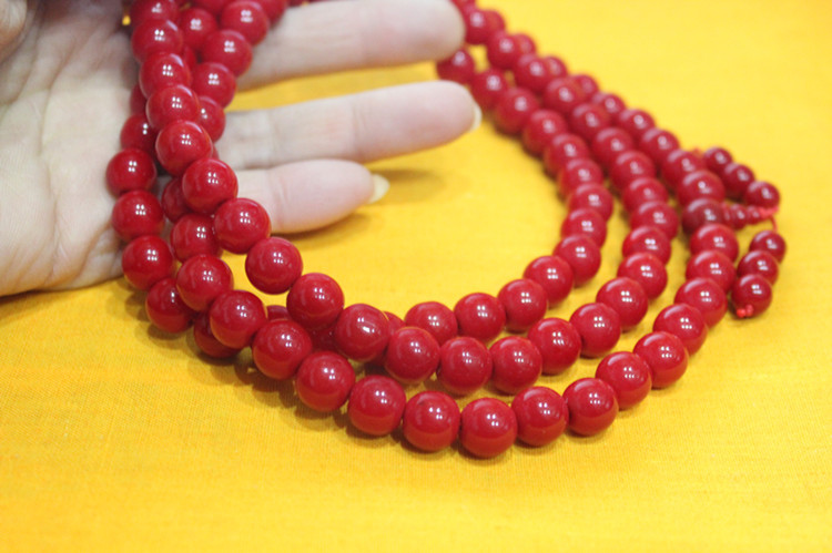 佛教喇荣佛学院红色怀业琉璃念珠红佛珠108手链手串