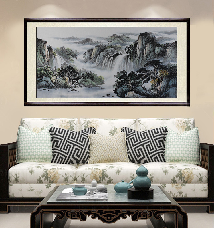 国画水墨画字画批发纯手绘办公室客厅装饰画无框挂画