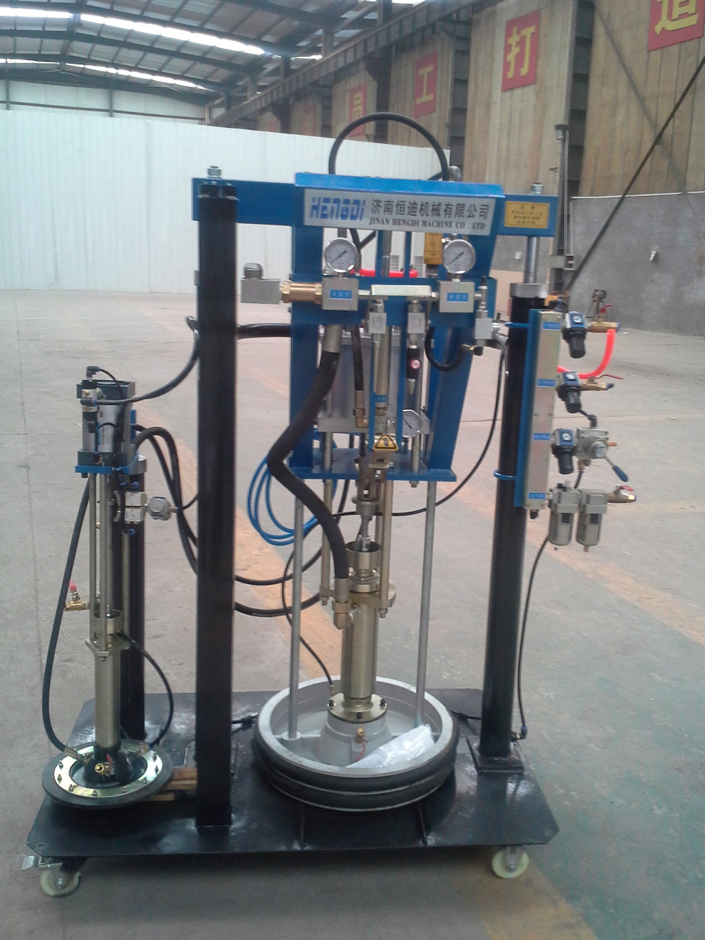 恒迪中空玻璃打胶机设备手动门窗玻璃打胶设备双组份涂胶机