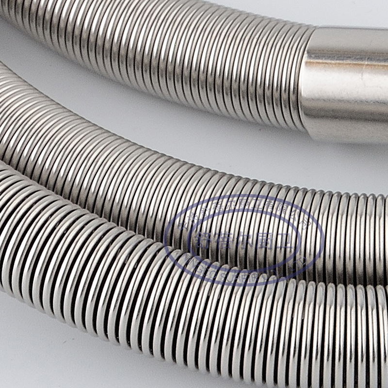 不锈钢淋浴软管花洒管防爆淋雨喷头水管拉丝色1.5米弹簧管莲蓬头