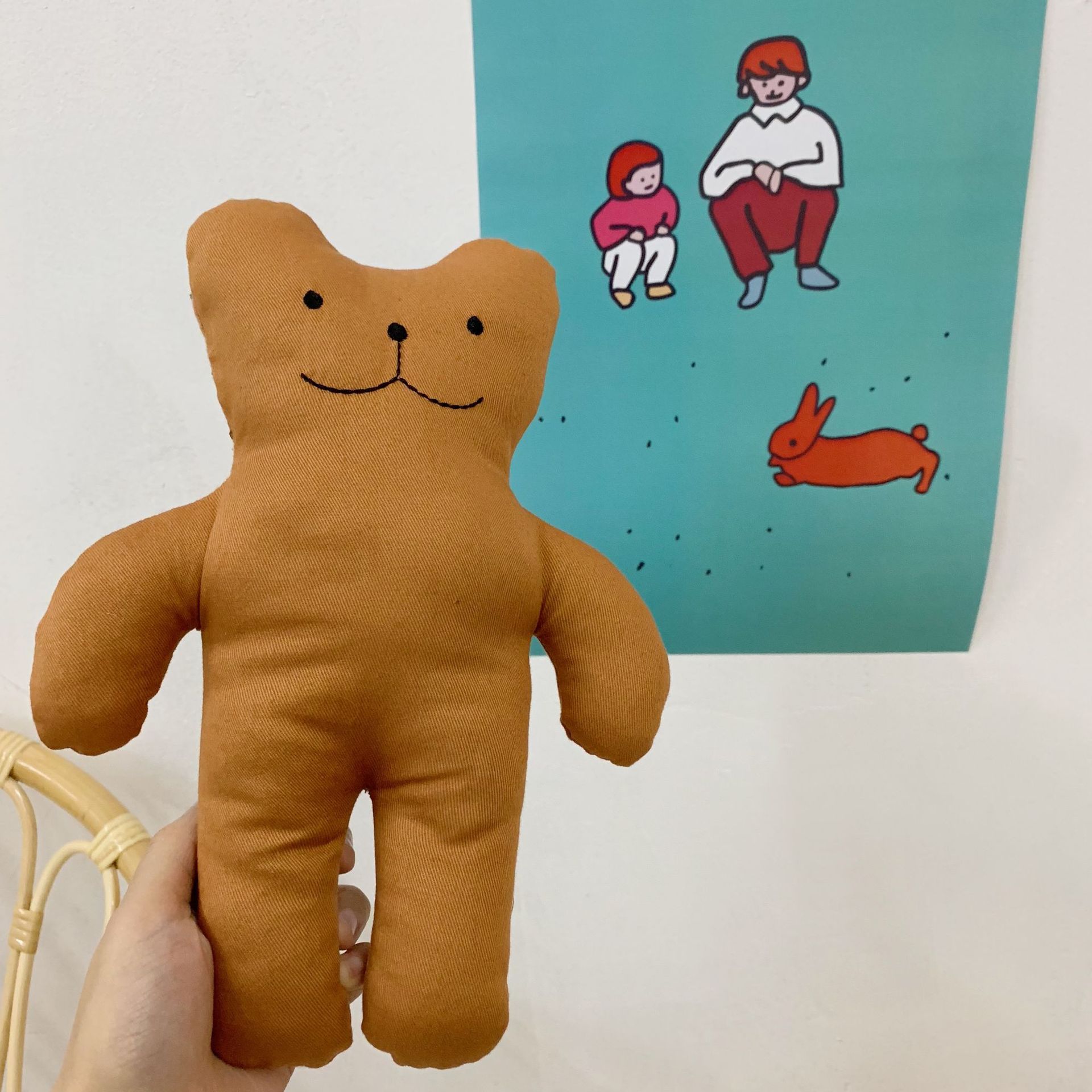 ins韩国小熊安抚玩偶表情小熊公仔娃娃拍照摄影装饰公仔玩具