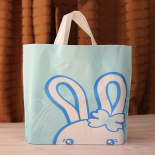 高档卡通童装衣服店袋子加厚塑料手提袋可爱手拎口袋订做logo定制