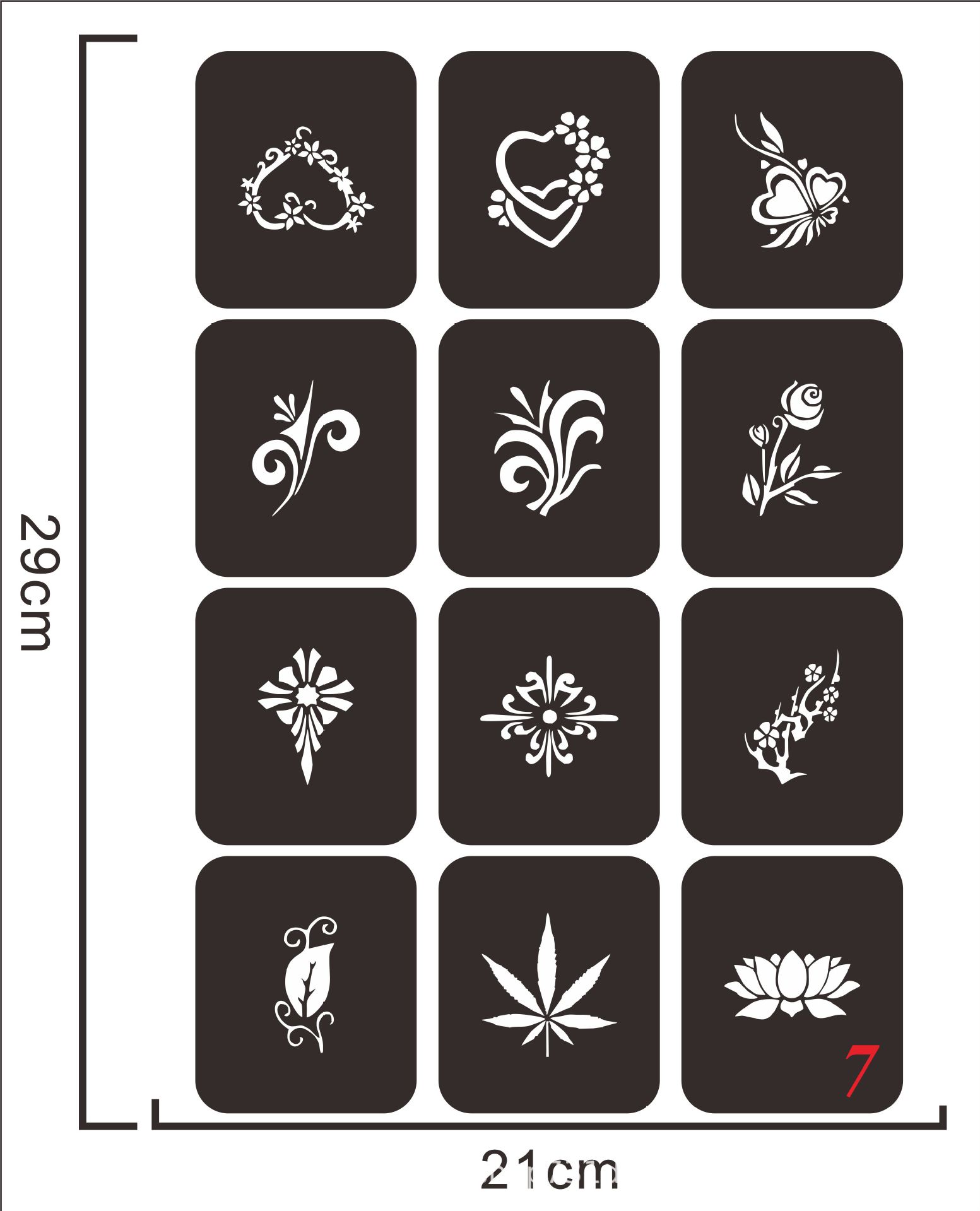 半永久小纹身模板图案大图 韩式纹绣镂空 图册纹身贴手指英文模版