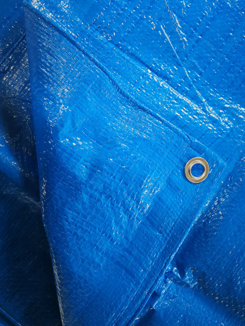 塑料防雨篷布 装修防尘防水雨布 蓝色带扣眼防水雨布 货车篷布