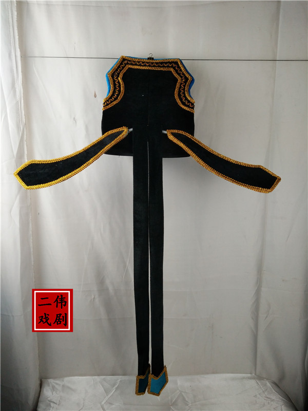 古装 影视戏曲京剧李白小生巾 素生帽书生巾 学士巾高方巾贫生巾