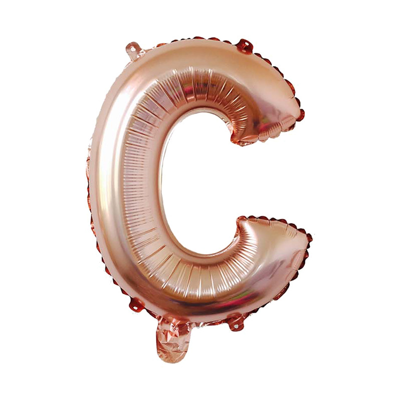 American Style Thin Body 16-Inch English Letter Balloon Small A- Z Birthday Wedding Celebration Wedding Room Decoration Aluminum Film Balloon Wholesale