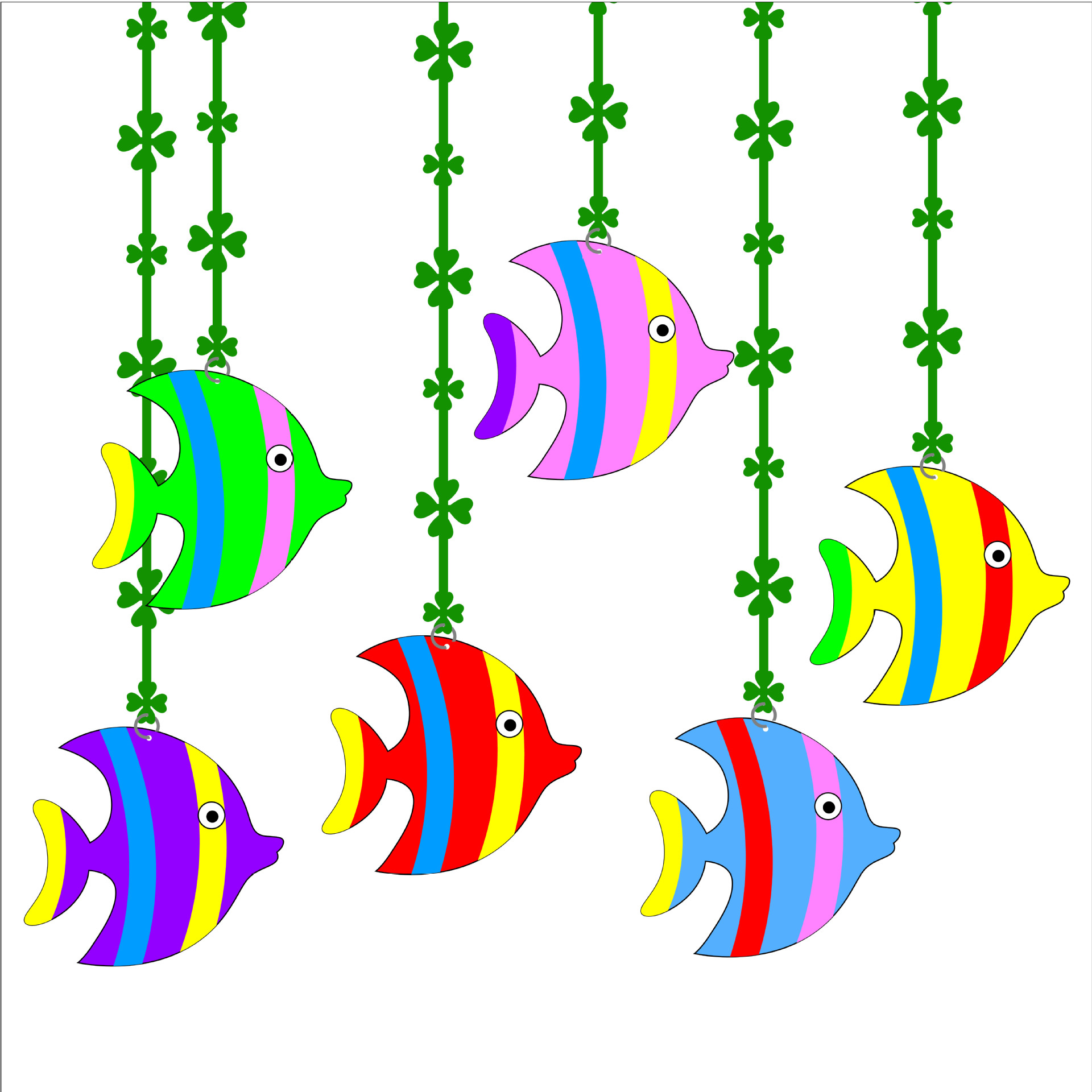 幼儿园商场店铺装饰卡通鱼挂饰 空中教室走廊环境布置吊饰鱼批发