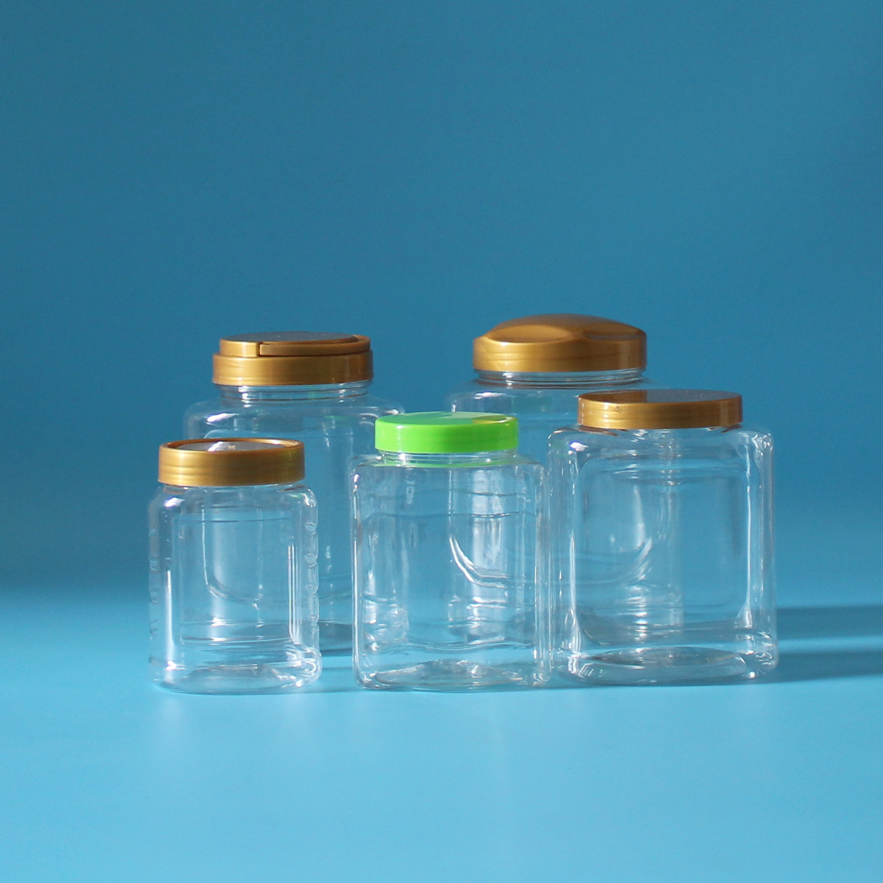 六棱塑料瓶85*120pet广口瓶500ml包装罐透明食品密封罐包装罐子