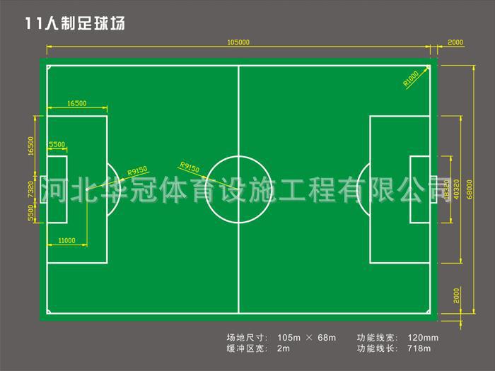 新国标50mm人造草坪11人制10500密度足球场体育场学校操场