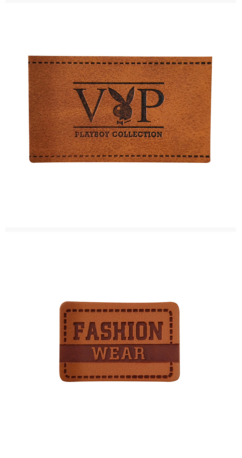 皮标订做logo 皮标签牛仔裤商标牛仔裤皮牌定制pu皮革标牌