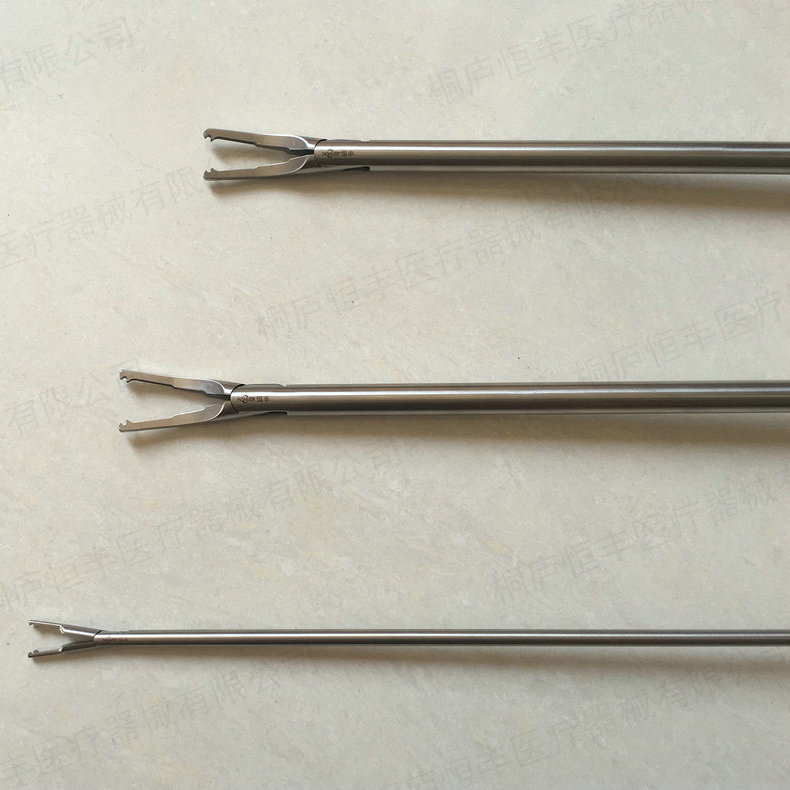 腹腔镜手术器械金黄色加大号塑料夹钳 施夹钳10mm配hemolok结扎夹