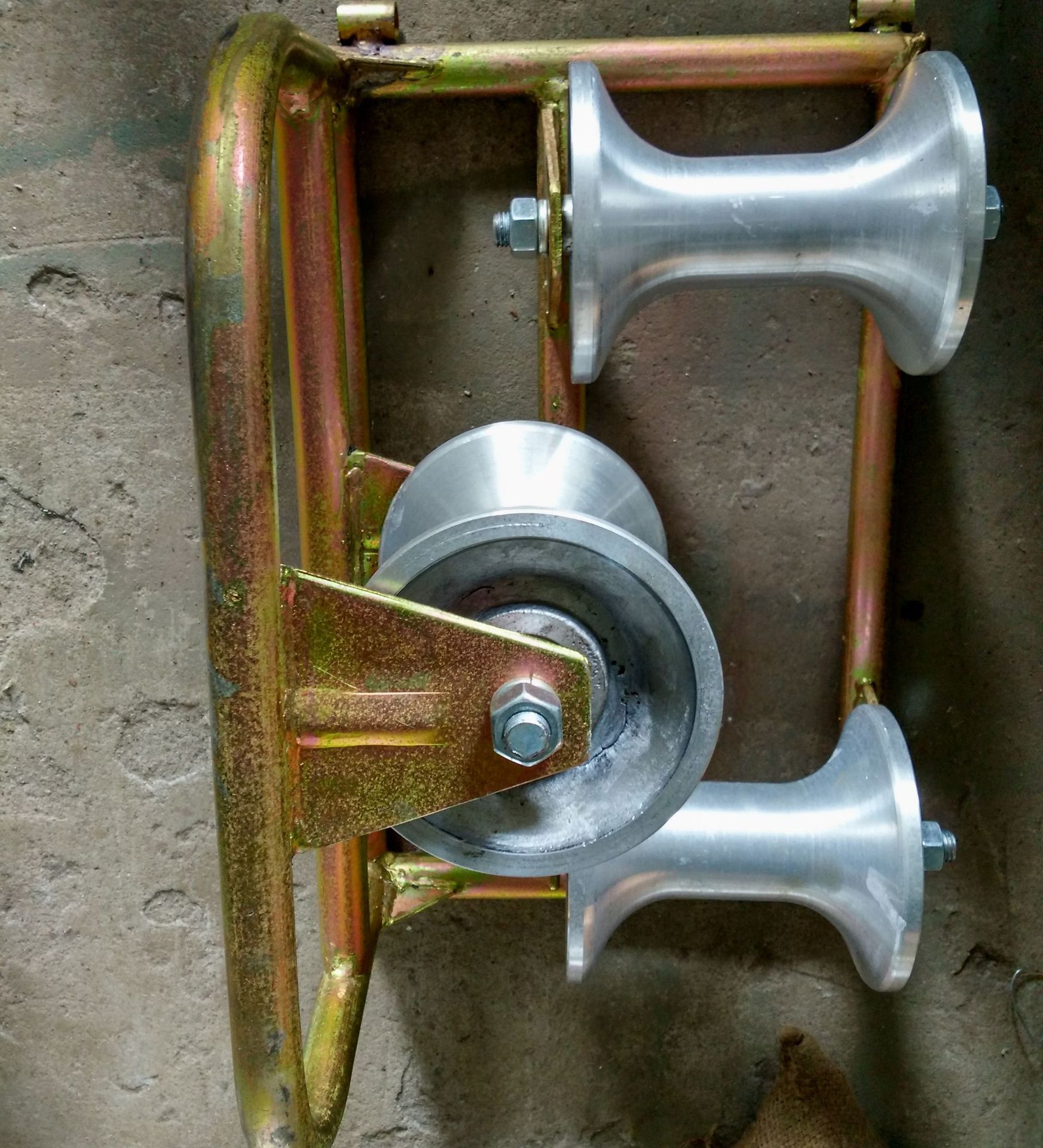 电缆转向滑轮尼龙轮铝轮三轮组电缆地面转角滑车