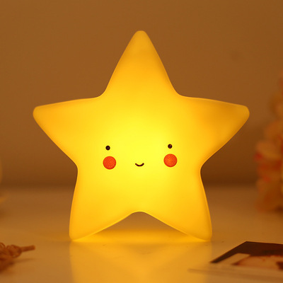 新奇特儿童发光玩具 宝宝房间装饰彩灯 卡通星星led小夜灯