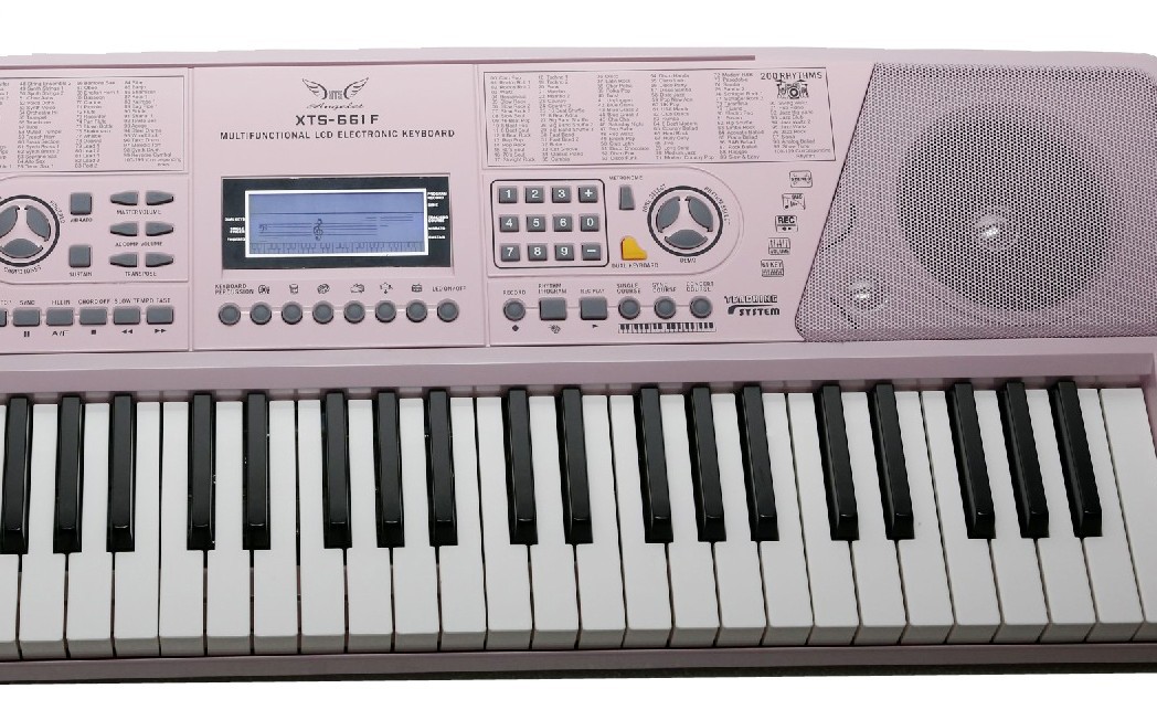 键盘类乐器-小天使女孩粉色智能电子琴成人61钢琴键儿童初学入门多