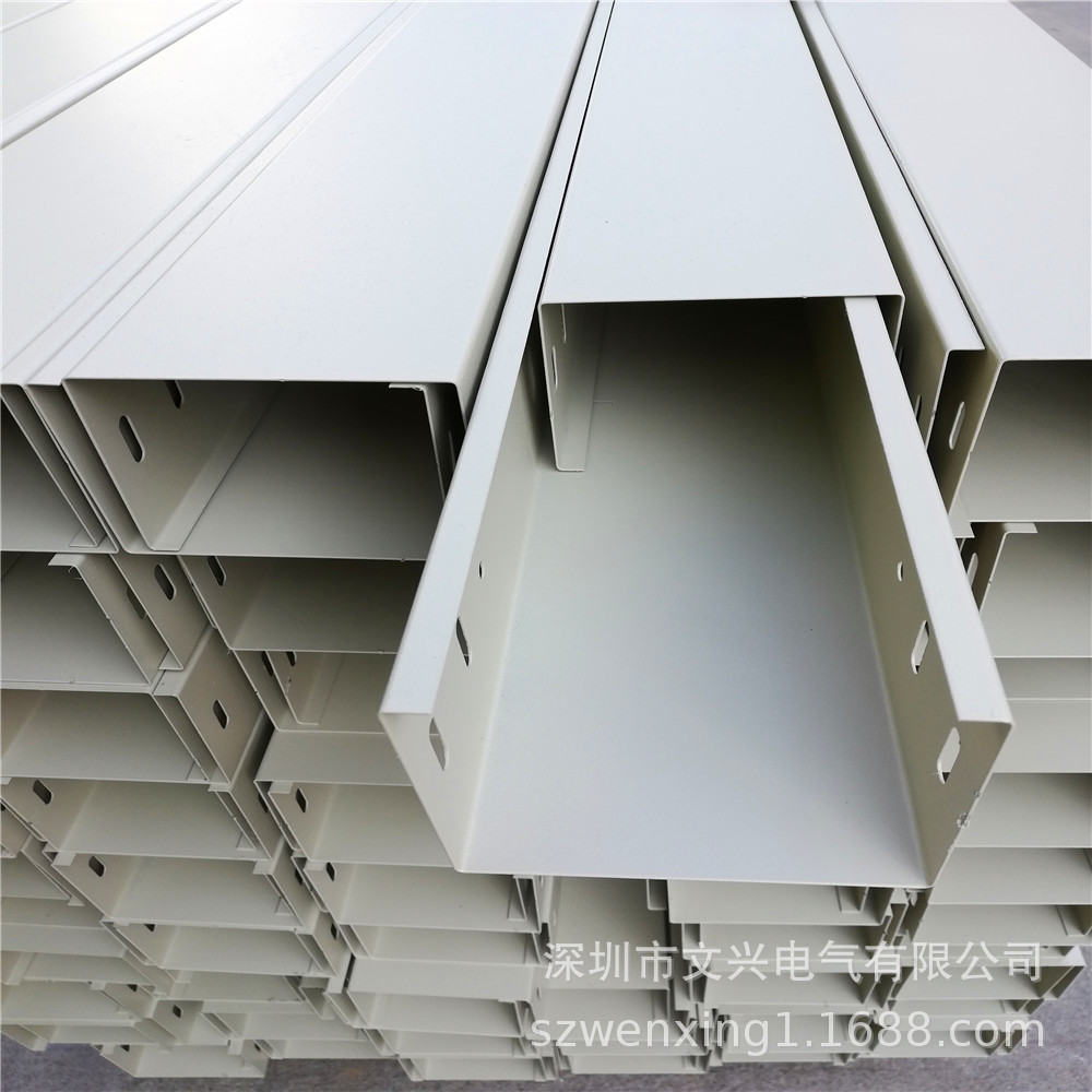 厂家直销槽式线槽静电喷涂烤漆线槽消防金属防火线槽国 标定 制