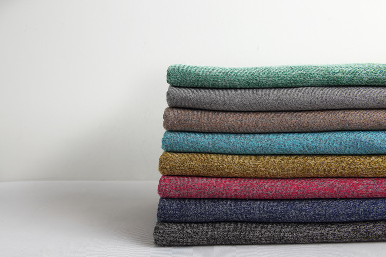 彩棉羊绒仿羊毛粗针针织面料tr人棉涤粗纺混纺双色纱厂家现货布料