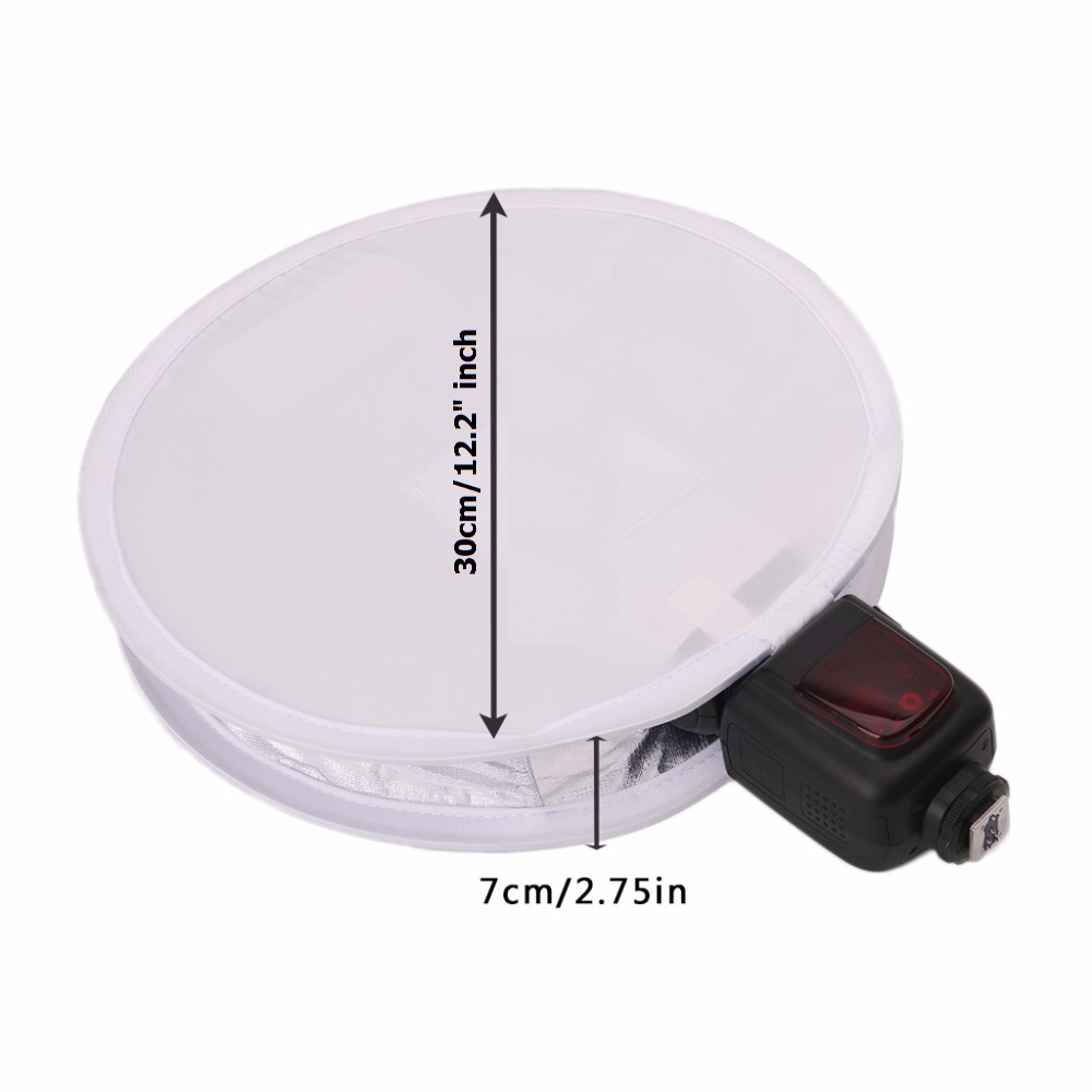 卡利欧三色灰卡机顶灯柔光箱 30cm折叠滤光箱 通用三色平衡柔光罩