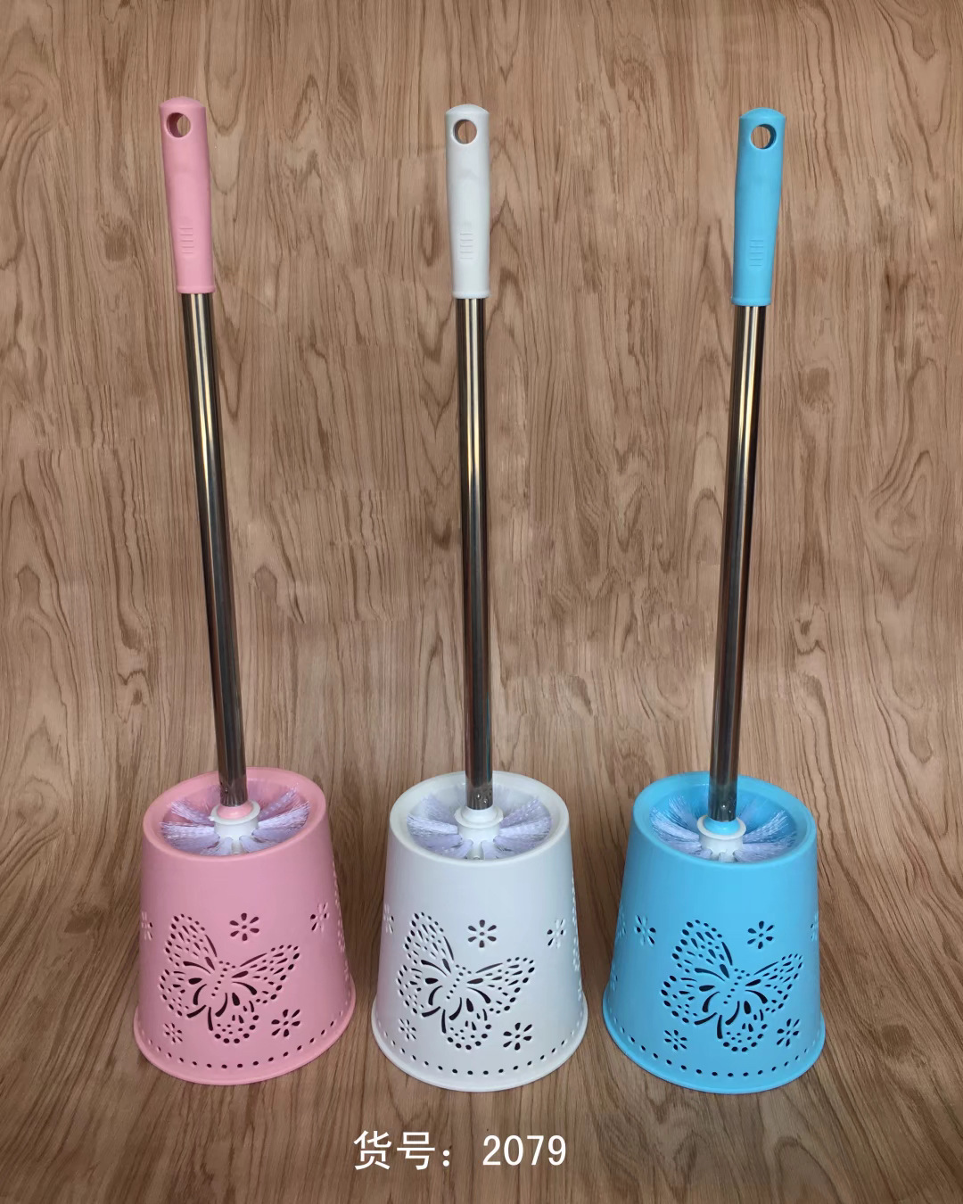 Square Stainless Steel Toilet Brush Creative Hollow Stone Butterfly Pattern Brush