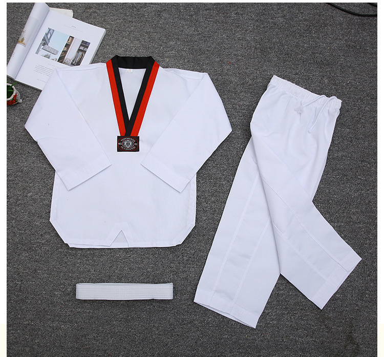 跆拳道服成人儿童男女款初学跆拳道服装武术训练服拳道道服练功服