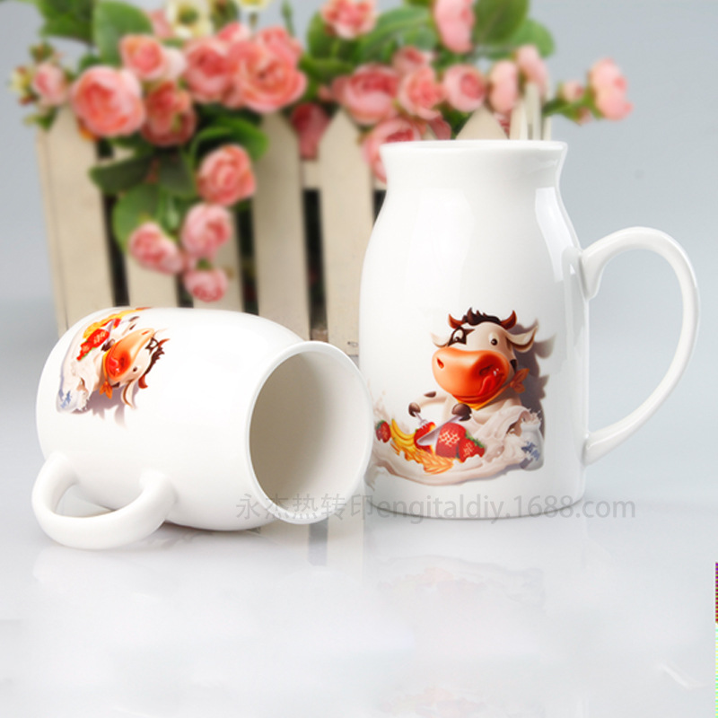 Coating Milk Cup Thermal Transfer Coating Cup Thermal Transfer Mug Milk Cup Ceramic Creative Large Milk Cup
