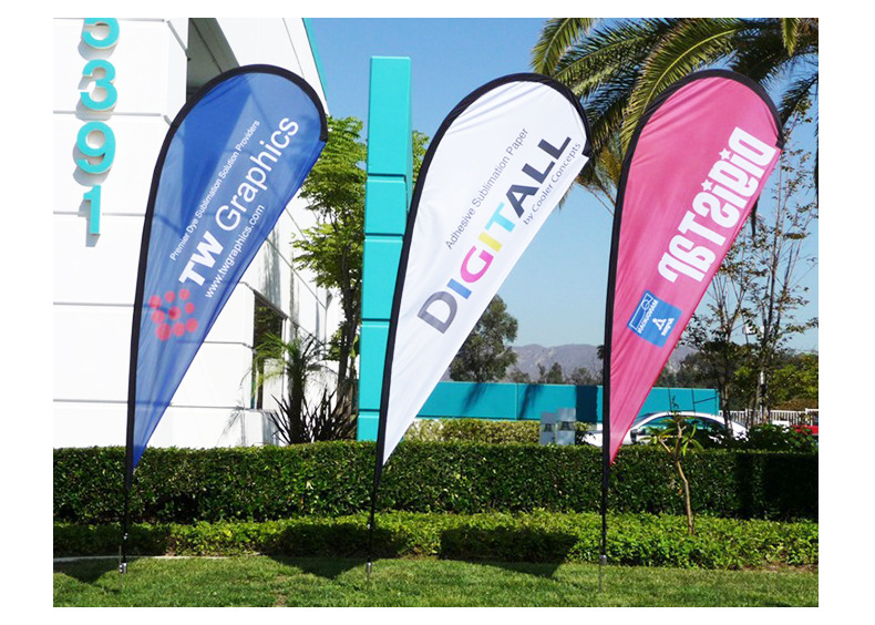 批发户外广告注水刀旗 热升华旗帜布沙滩旗 3米5米注水刀旗批发