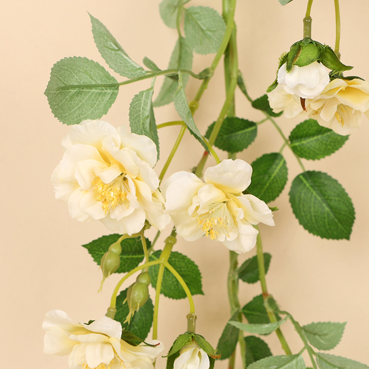 仿真人造假花装饰花绢花澳洲玫瑰花婚庆花垂吊吊顶缠绕藤蔓花藤条