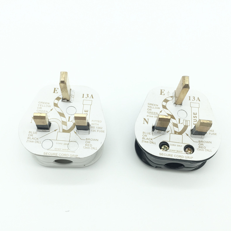 香港英式三插头组装无线电源插头英标制式13a英规三方脚接线插头