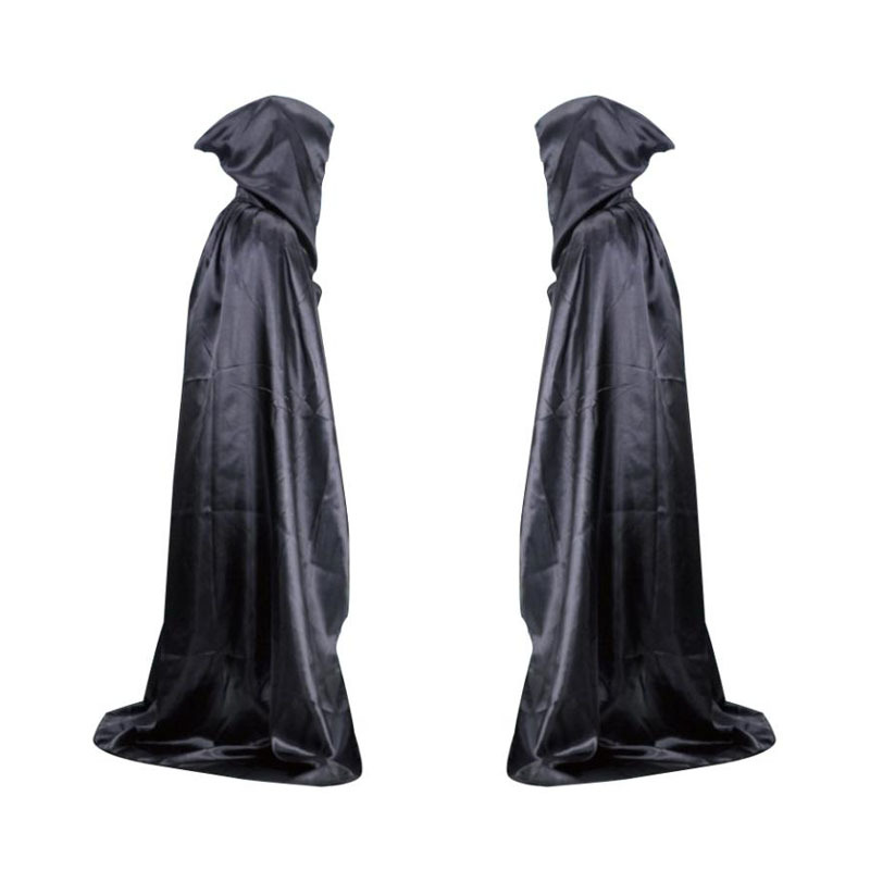 万圣节死神披风斗篷 鬼节黑红色巫师披风 舞会派对狂欢表演服