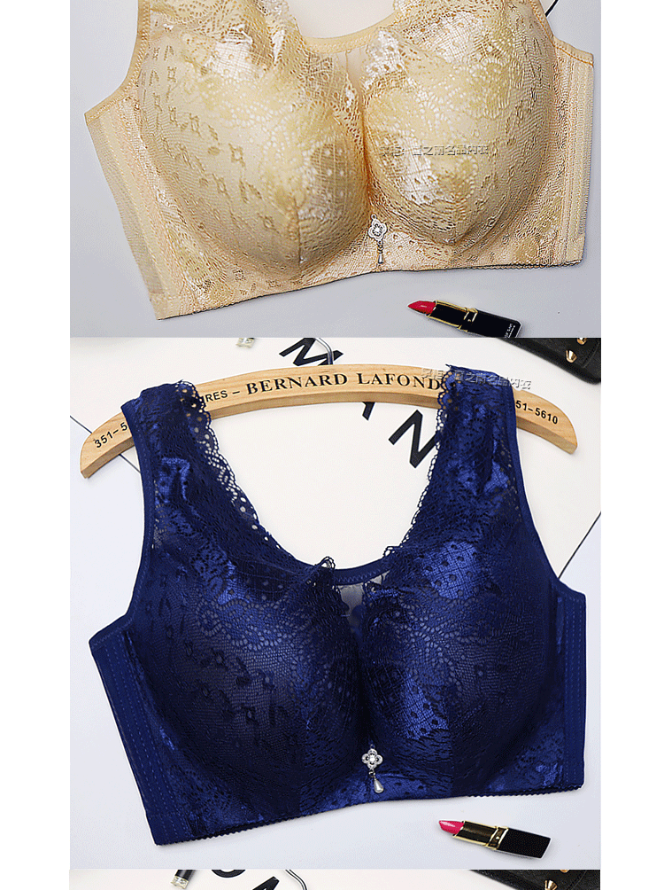 特大码文胸无钢圈薄款胖mm加肥加大聚拢大罩杯胸罩200斤超大内衣