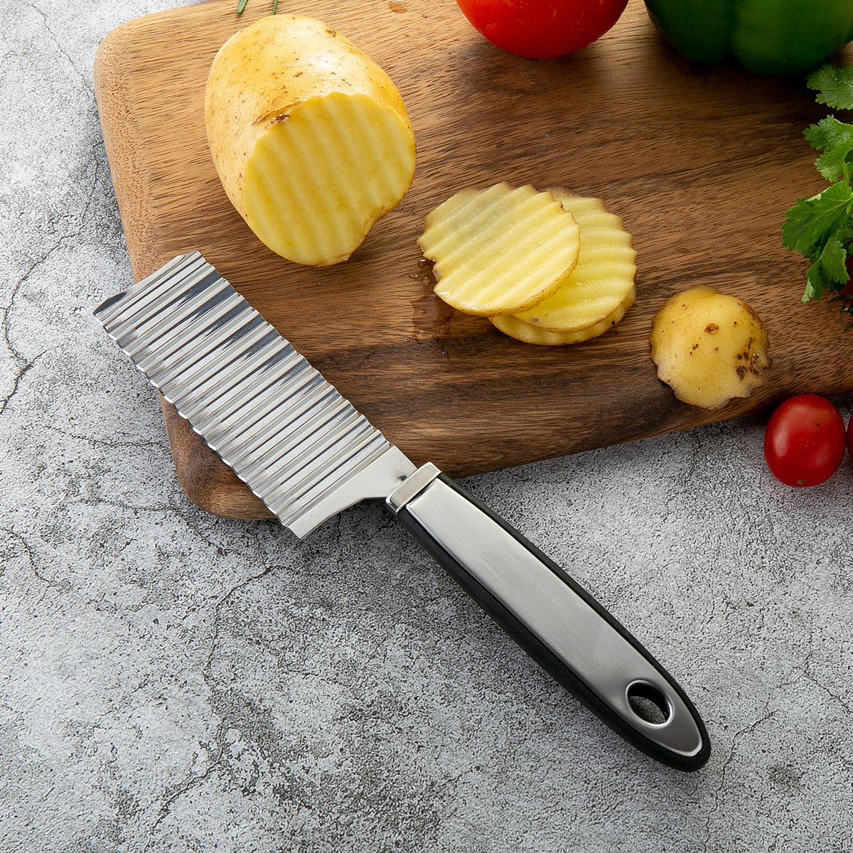 切土豆波浪刀狼牙土豆刀切条器薯条刀波纹刀切花土豆条洋芋花切片
