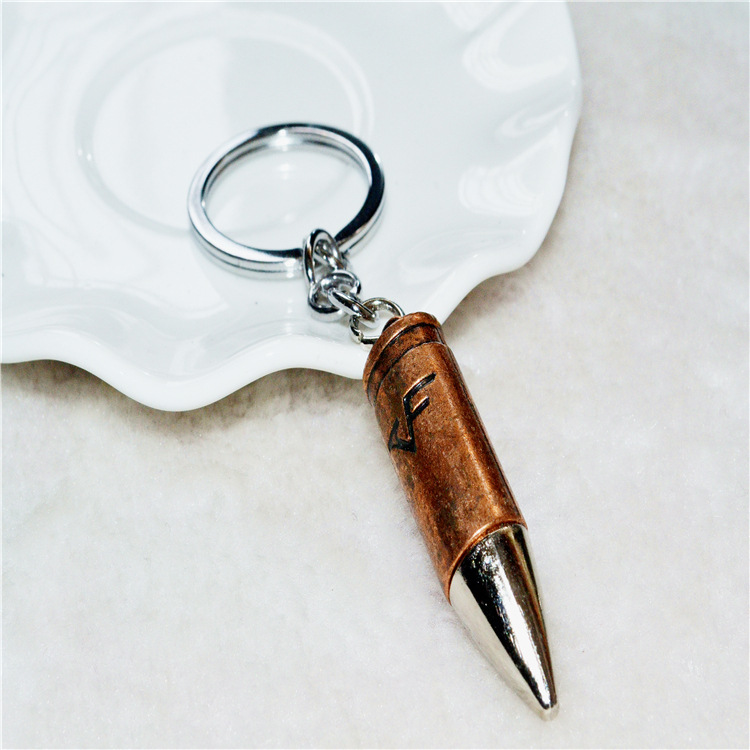 仿真子弹壳钥匙扣 金属子弹钥匙扣 2元店地摊货源 解放军叔叔纪念