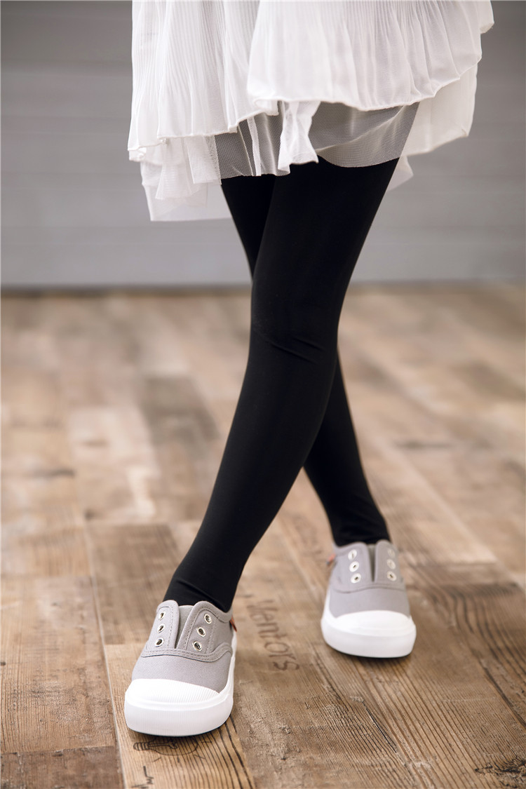 儿童肉色连裤袜春秋中厚女童肤色打底裤踩脚学生肤色舞蹈袜钢丝袜