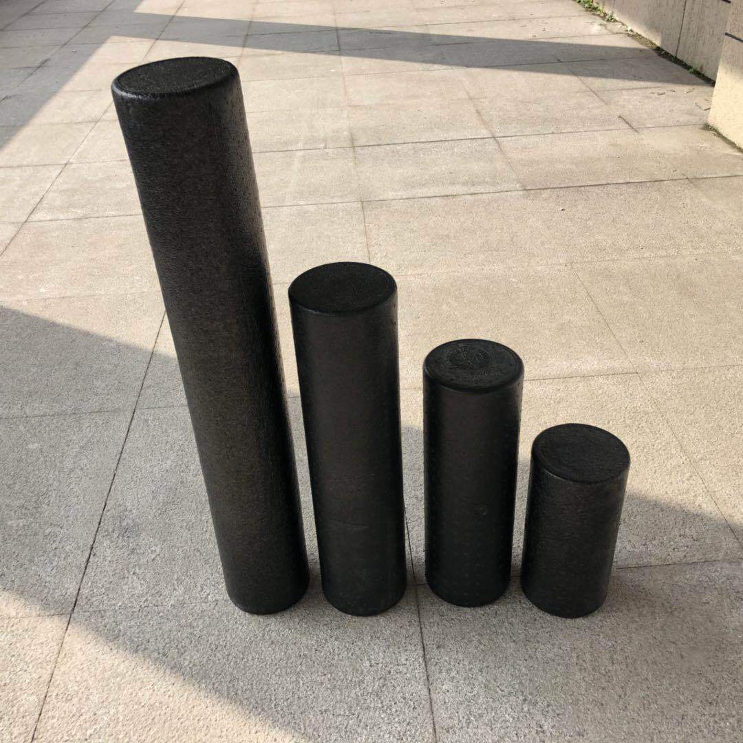 健身瑜珈柱批发 epp材质黑色实心瑜伽柱 泡沫轴平衡轴肌肉按摩轴