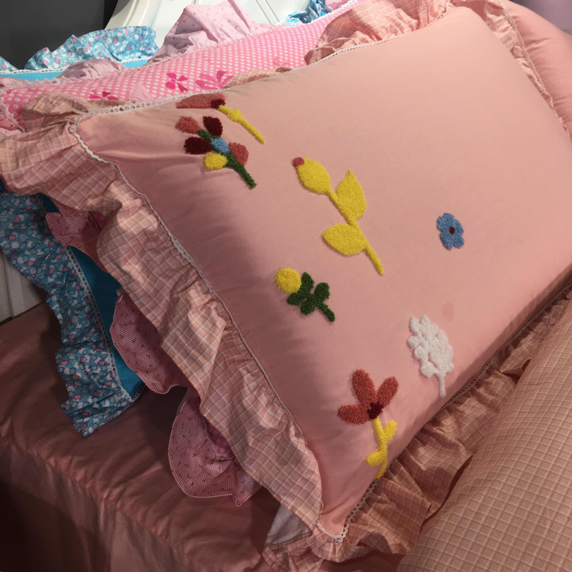 招商 床单套 全棉韩版贴布绣花四件套