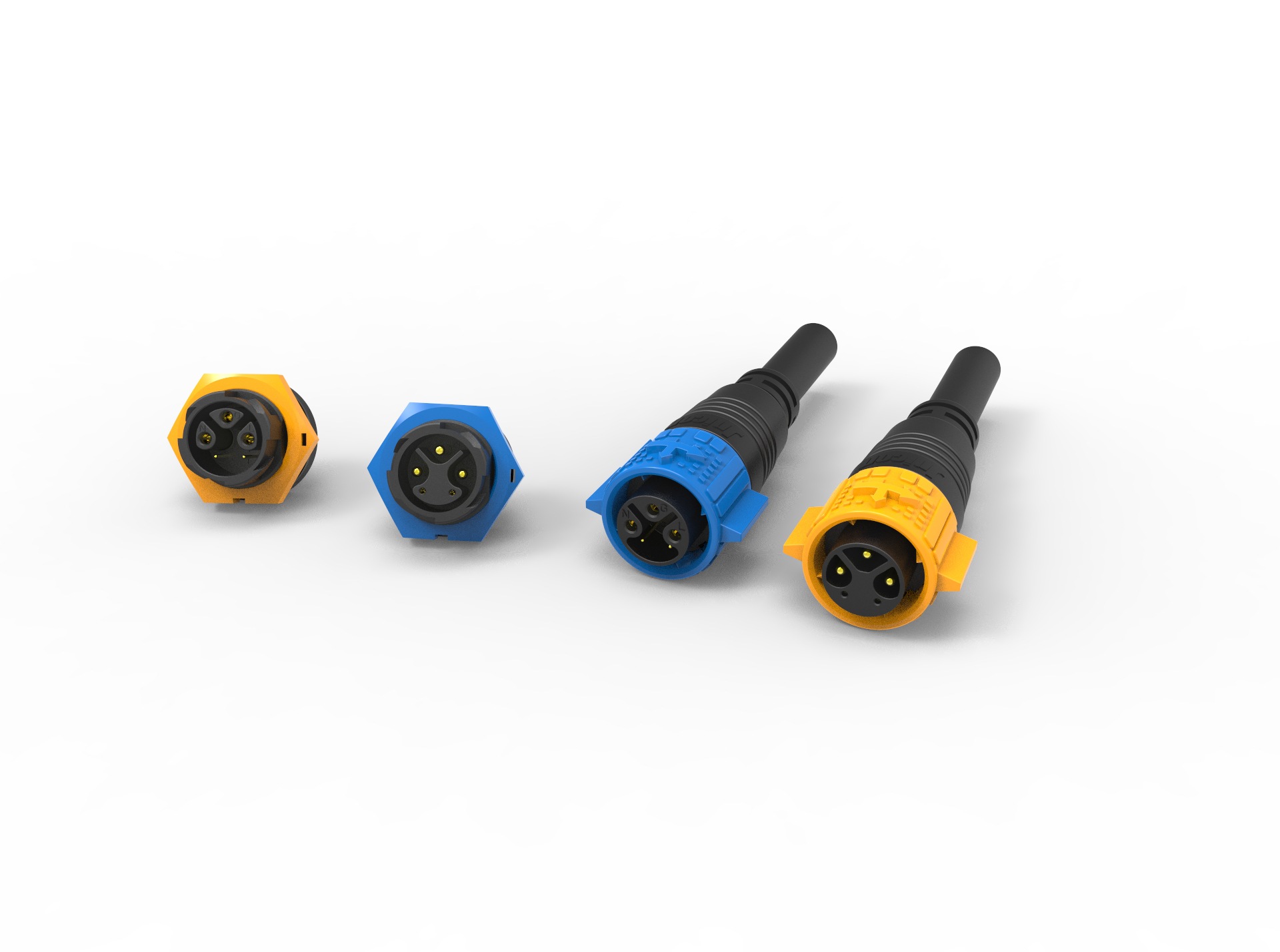 m23锂电池防水接头 新能源充电插头 电动汽车防水连接器