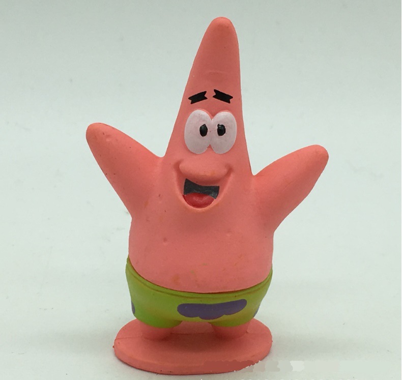 6款海绵宝宝手办公仔摆件装饰生日礼物模型玩具q版呆萌动漫周边