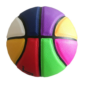 勇冠黄红蓝贴皮5号花球 8501红白蓝少年篮球