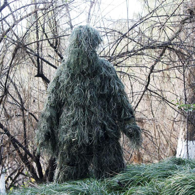 大号伪装服吉利服丛林迷彩隐身衣伪装服军迷彩服战术军迷服毛刺服