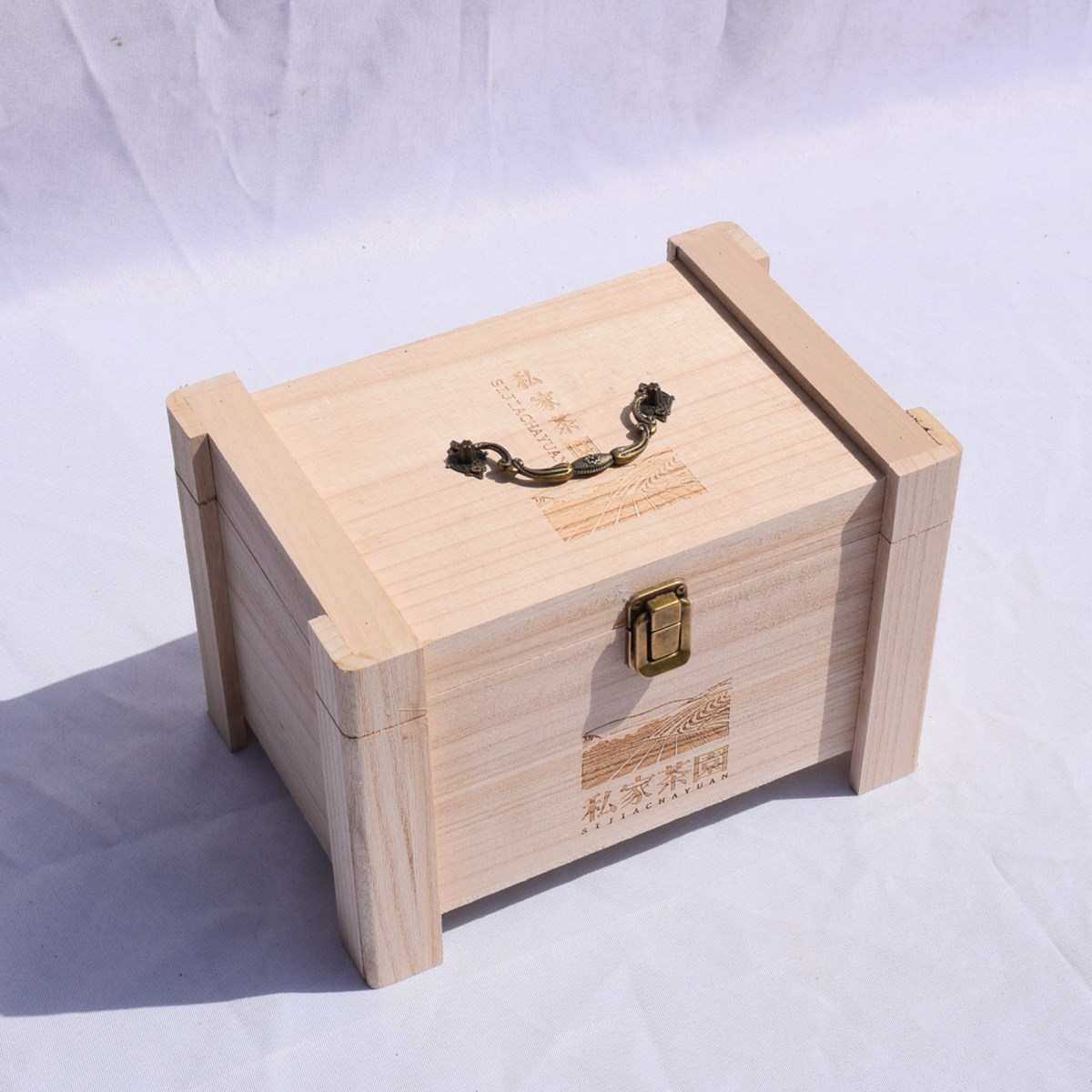 厂家生产定制桐木通用茶叶包装盒茶叶礼盒翻盖式茶叶木盒可印logo
