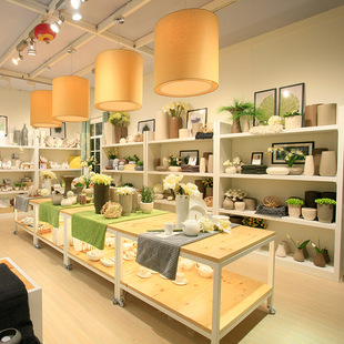 花店花瓶展示架商品货架 精品店烤漆展柜 陶瓷花瓶中岛台厂家定制