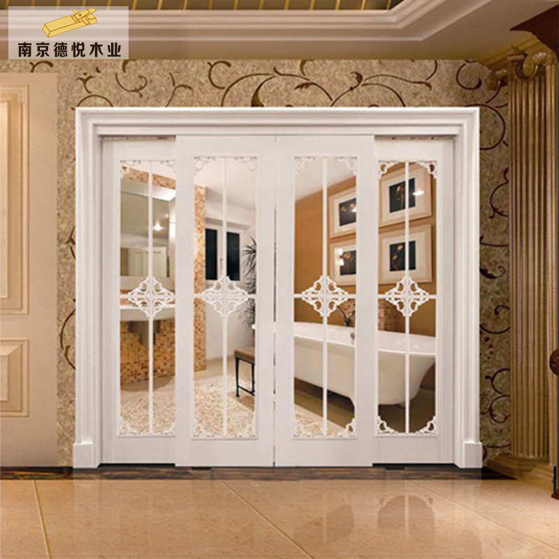 实木门订制欧式烤漆阳台移门 厨房推拉门 客厅卫生间全原木折叠门