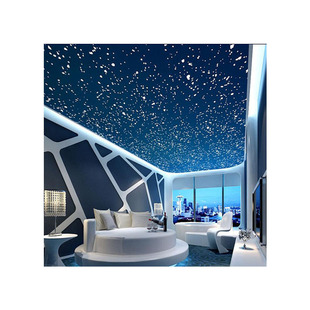 3d星空吊顶壁纸 天花板屋顶壁画电视墙壁纸ktv客厅卧室无纺布墙纸