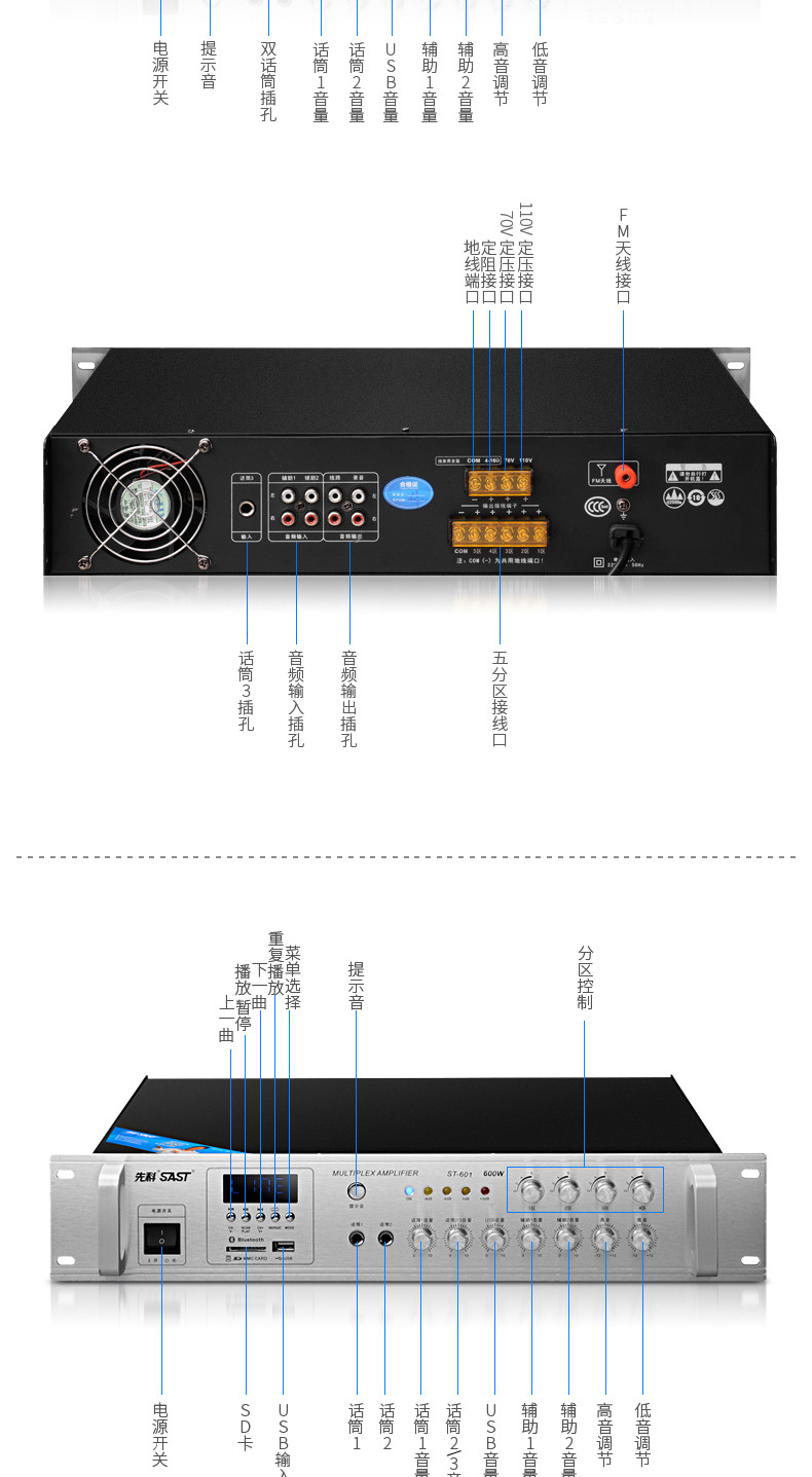 先科音响接线图解图片