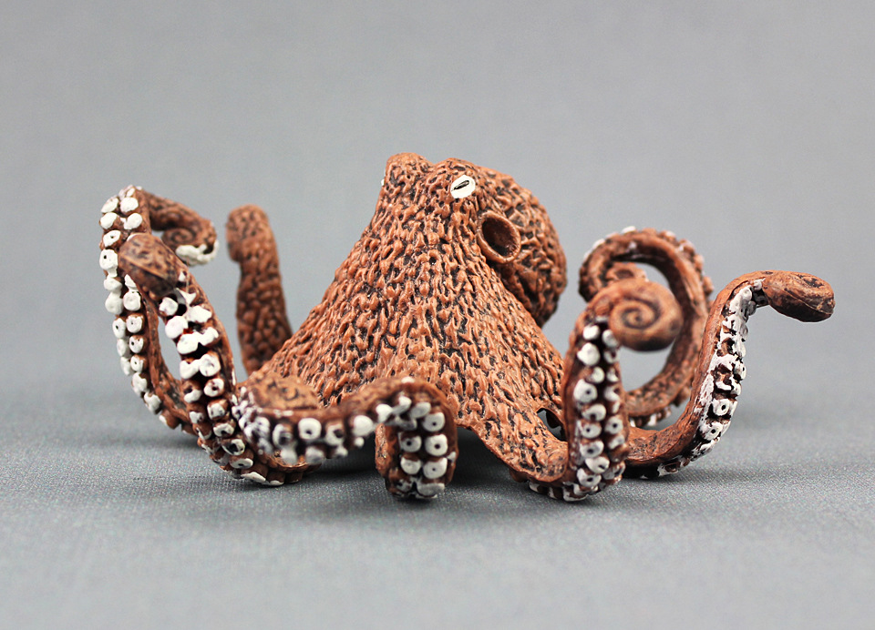 外贸新款八爪鱼海洋生物模型仿真章鱼实心塑胶海底总动员玩具摆件