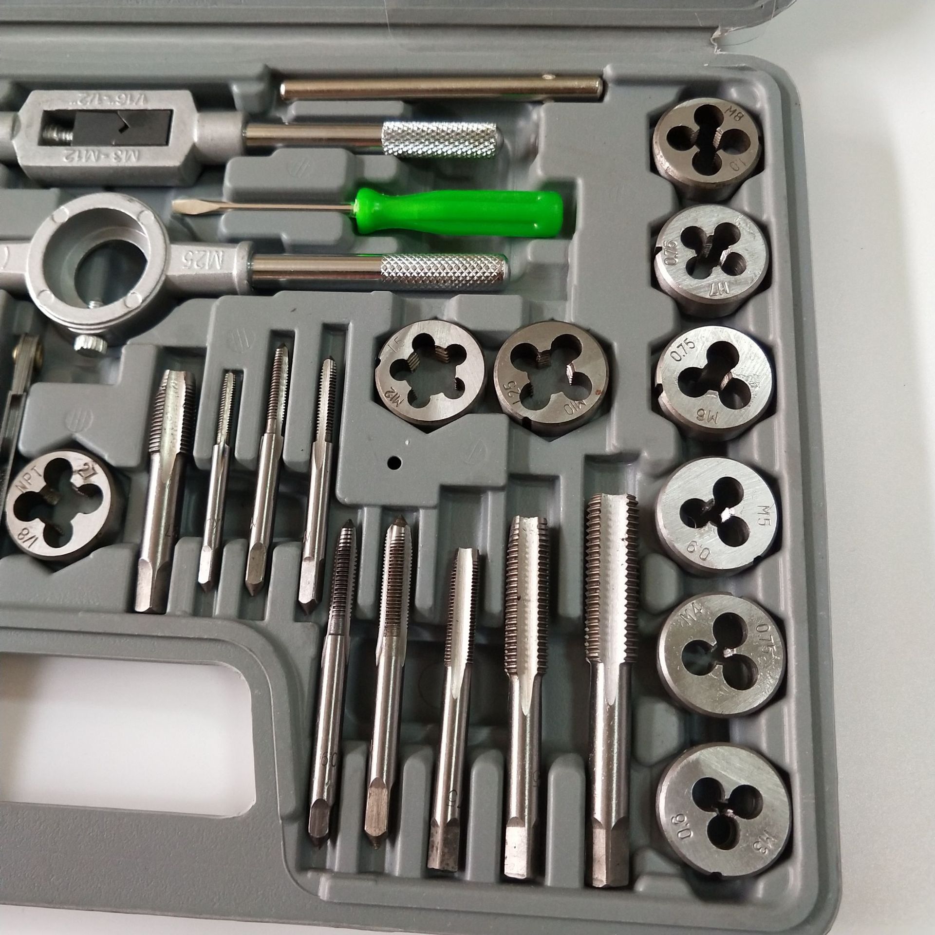 手动开牙器攻丝螺纹丝锥板牙套装功牙开丝器工具螺丝公丝器组合